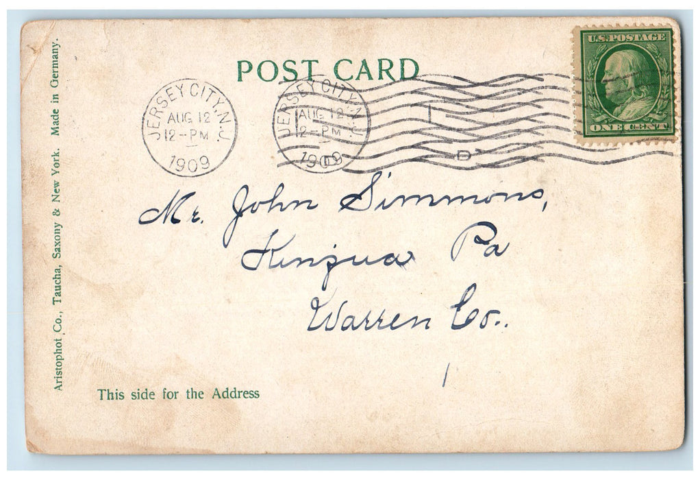 1909 Palisade Hotel Restaurant Building Ground Palisades New Jersey NJ Postcard