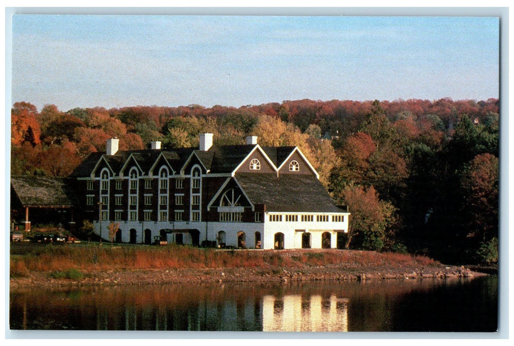 c1950 The Inn Lambertville Station Place Lake Side Motel Restaurant NJ Postcard