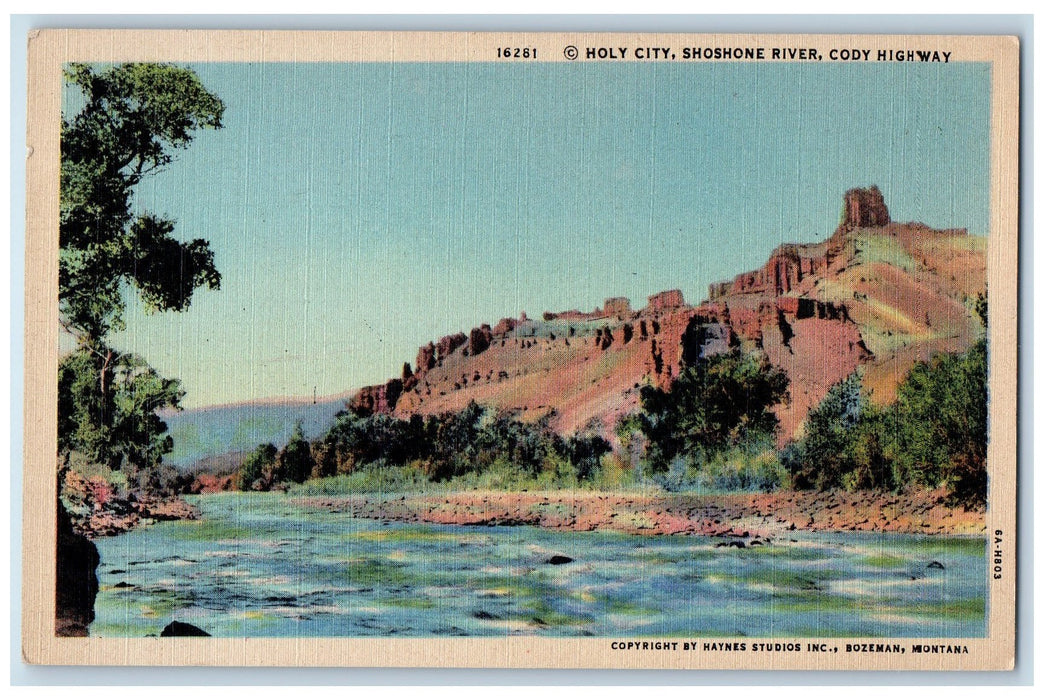 c1940s Holy City Shoshone River Cody Highway Montana MT Unposted Postcard