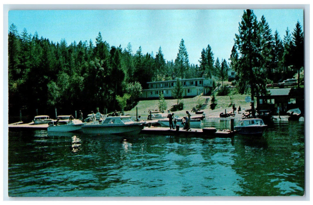 c1960's Table Bay Resort Anchor Inn Hotel Rollins Montana MT Unposted Postcard