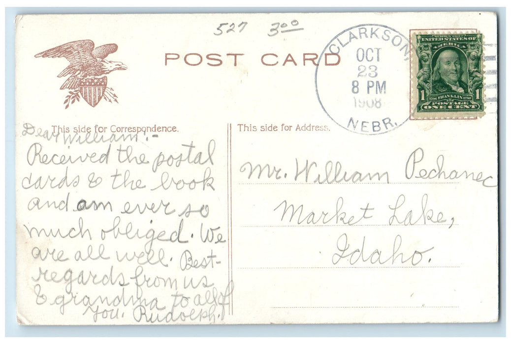 1908 Grant Smelting And Refining Company Omaha Nebraska NE Posted Moon Postcard