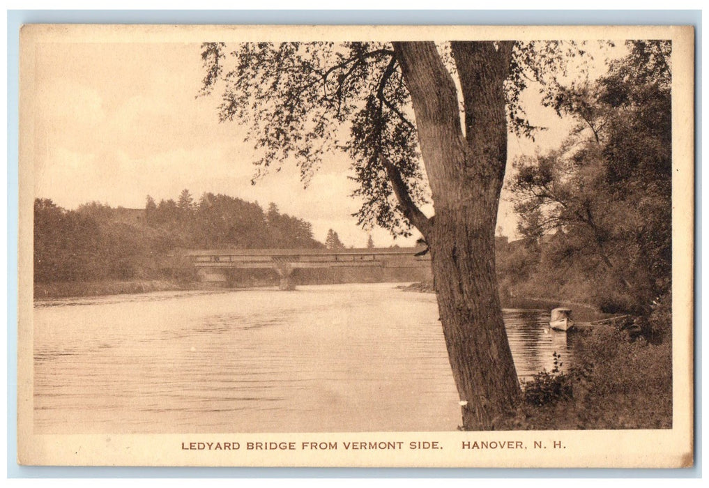 c1920s Ledyard Bridge From Vermont Side Hanover New Hampshire NH Posted Postcard