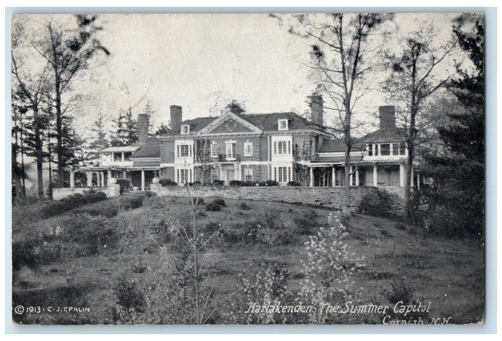 1913 Harlakenden The Summer Capitol Cornish New Hampshire NH Posted Postcard