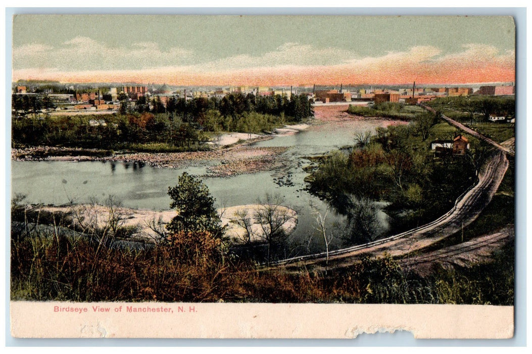 c1905s Birds-Eye View Of Manchester New Hampshire NH Unposted Vintage Postcard