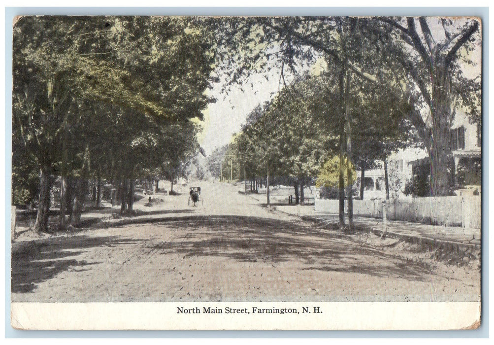 1940 North Main Street Carriage View Farmington New Hampshire NH Posted Postcard