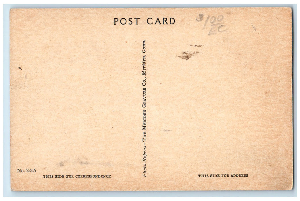 c1940s Birds Eye View Of Hillsboro New Hampshire NH Unposted Houses Postcard
