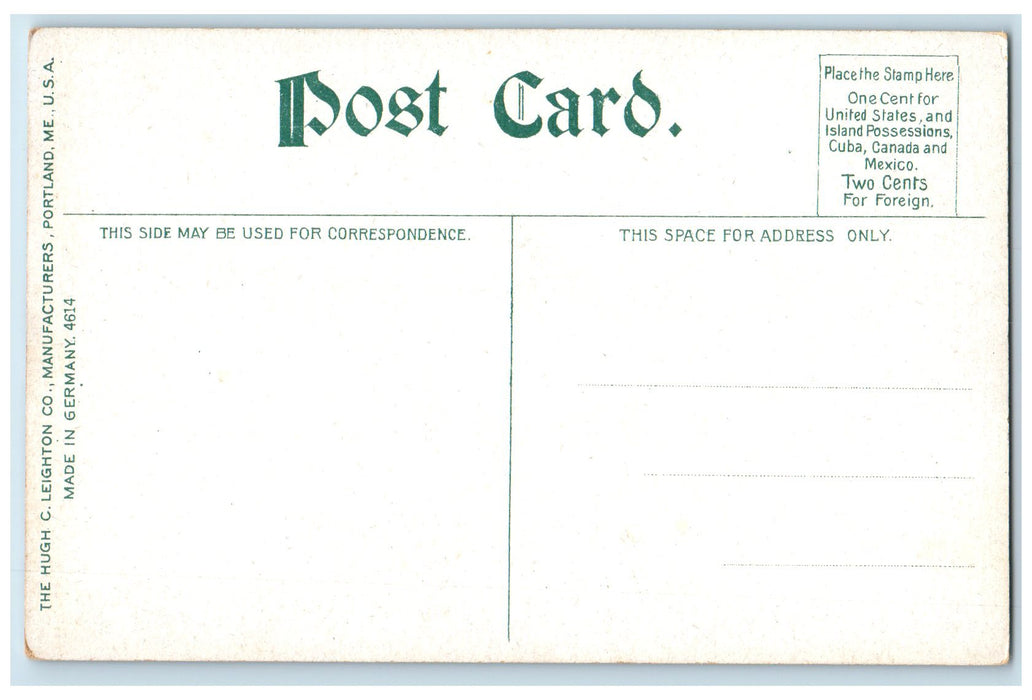 c1920's Marine Barracks Navy Yard Landscape Portsmouth NH Unposted Tree Postcard