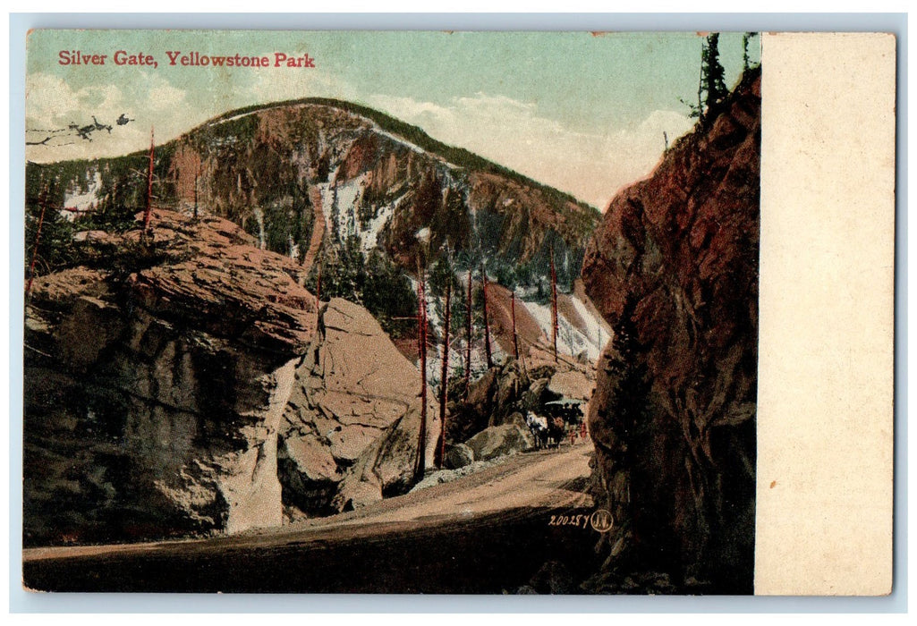 c1910s Silver Gate Rocks Yellowstone Park Wyoming WY Unposted Vintage Postcard
