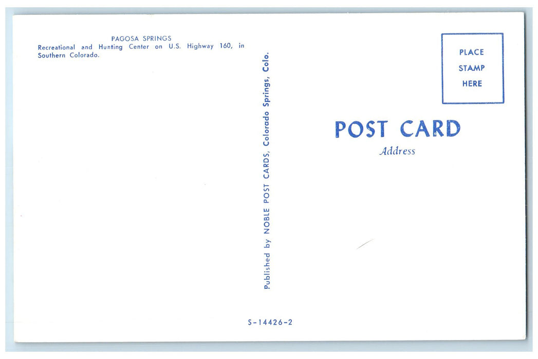 c1960s Pagosa Springs Recreational And Hunting Center Colorado CO Trees Postcard