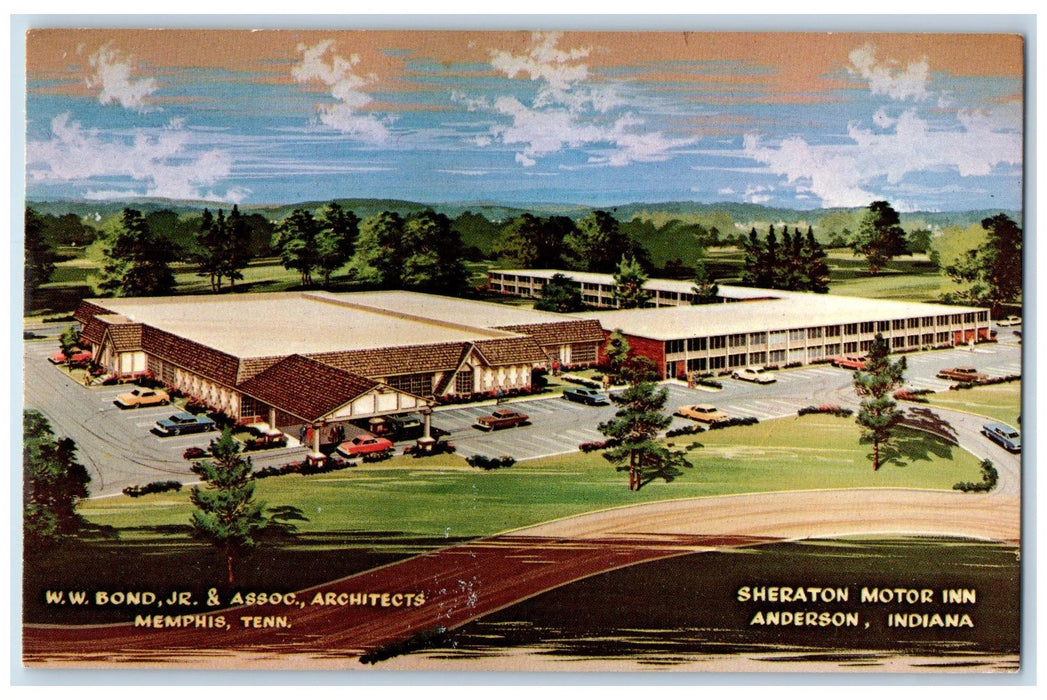 c1960s Sheraton Inn Restaurant Anderson Indiana IN Unposted Vintage Postcard