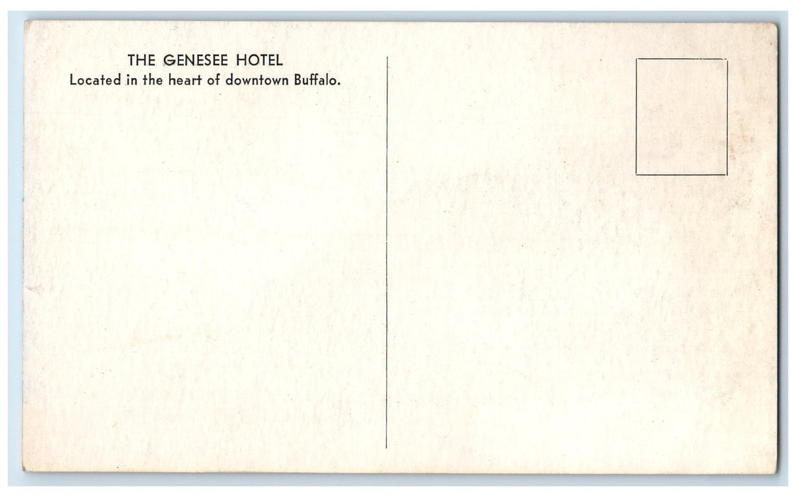 c1950 Genesee Hotel Restaurant Dining Multiple View Buffalo New York NY Postcard