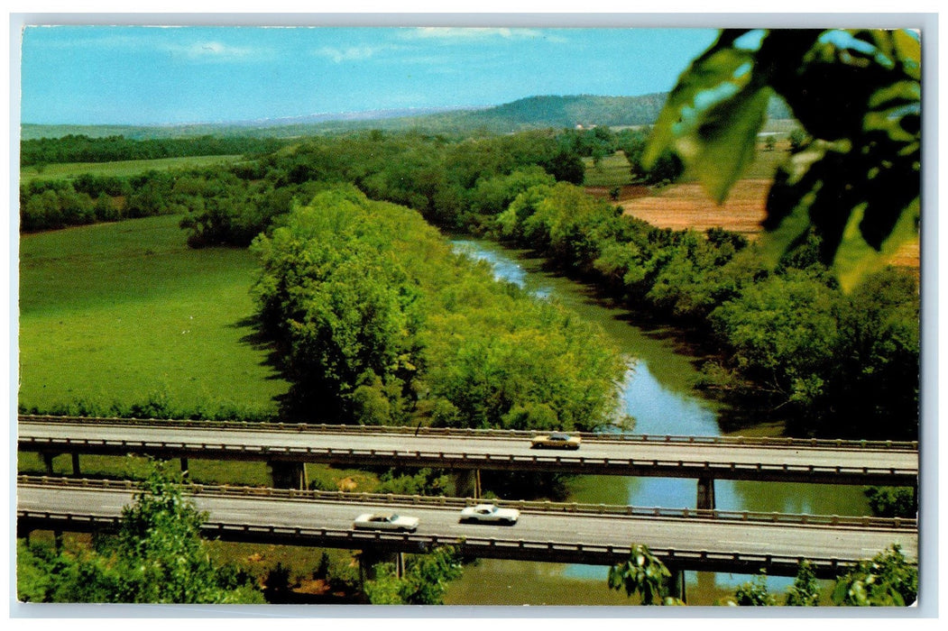 c1960s Beautiful Buffalo River Trees Scene Tennessee TE Unposted Postcard