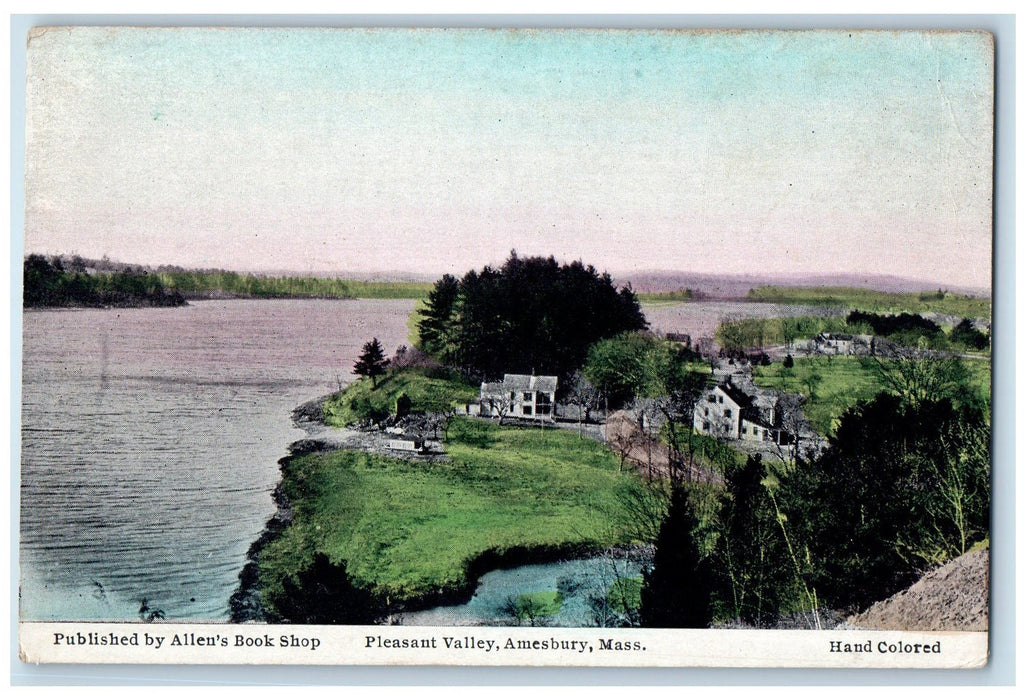 c1940's Picasant Valley Trees Scene Amesbury Massachusetts MA Unposted Postcard