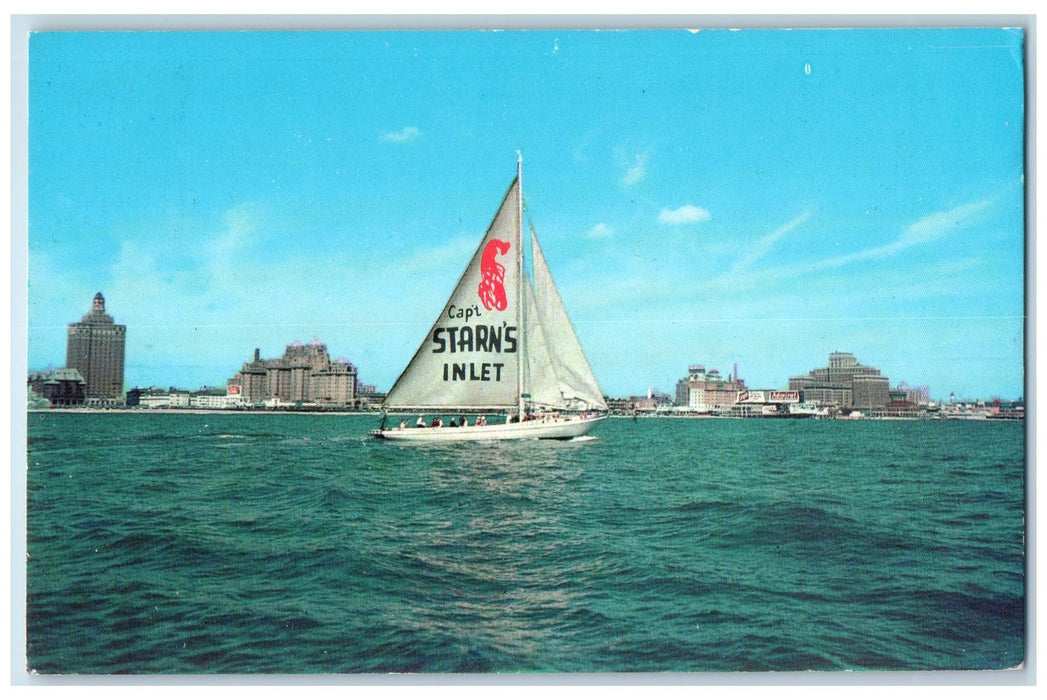 c1960's Captain Starn's Restaurant Boating Center Atlantic City NJ Boat Postcard