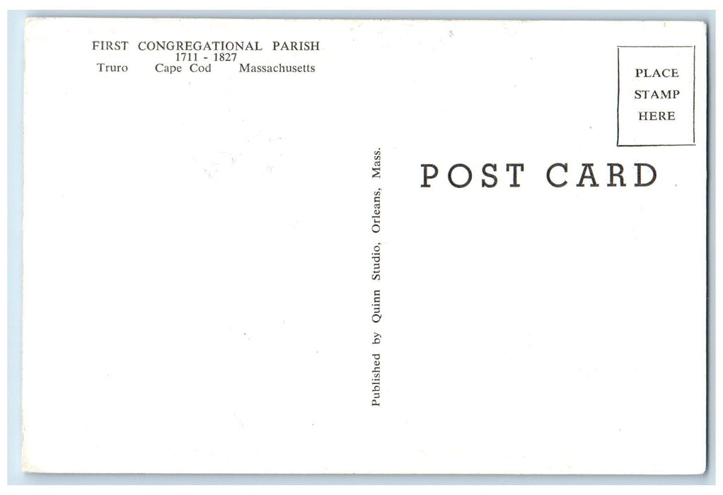 c1960s First Congregational Parish Cape Cod Illinois IL Unposted Trees Postcard