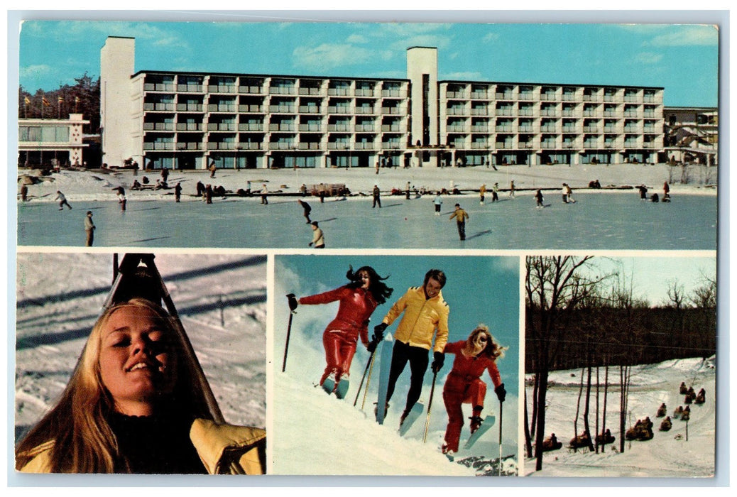 1973 Mount Airy Lodge Multiview Mt. Pocono Pennsylvania PA Posted  Postcard