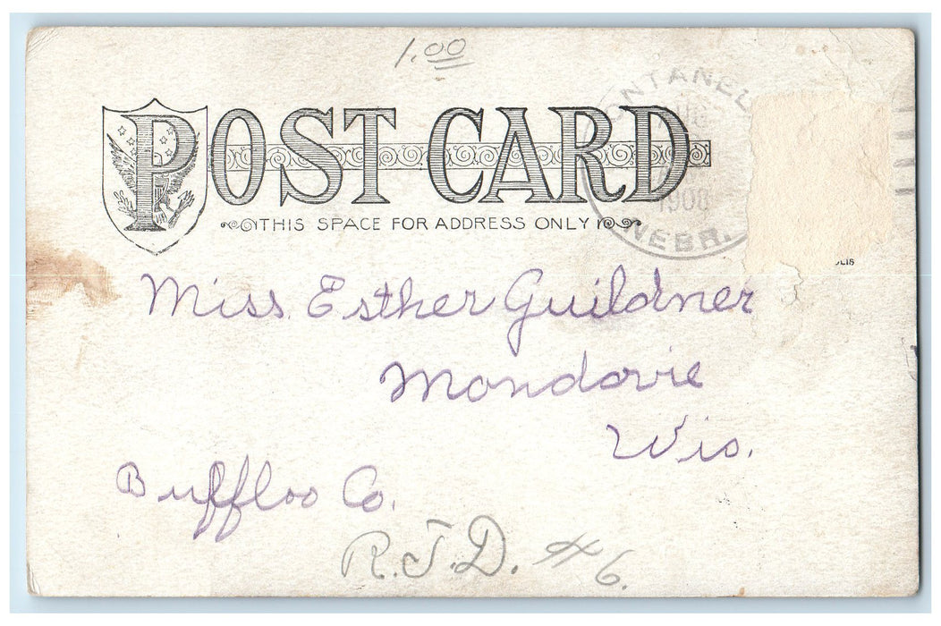 1908 Dodge County Court House And Jail Exterior Fremont Nebraska NE Postcard