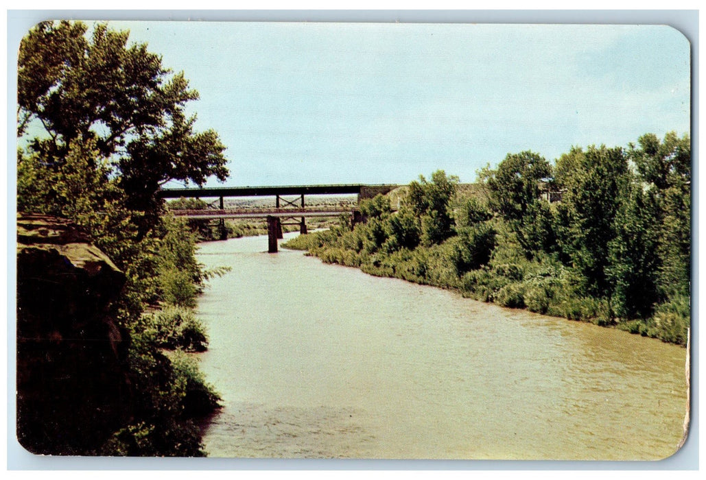 c1960s Pecos River Bridge Scene At Santa Rosa New Mexico NM Unposted Postcard