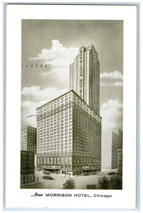 1958 New Morrison Hotel Building Restaurant Chicago Illinois IL Posted Postcard