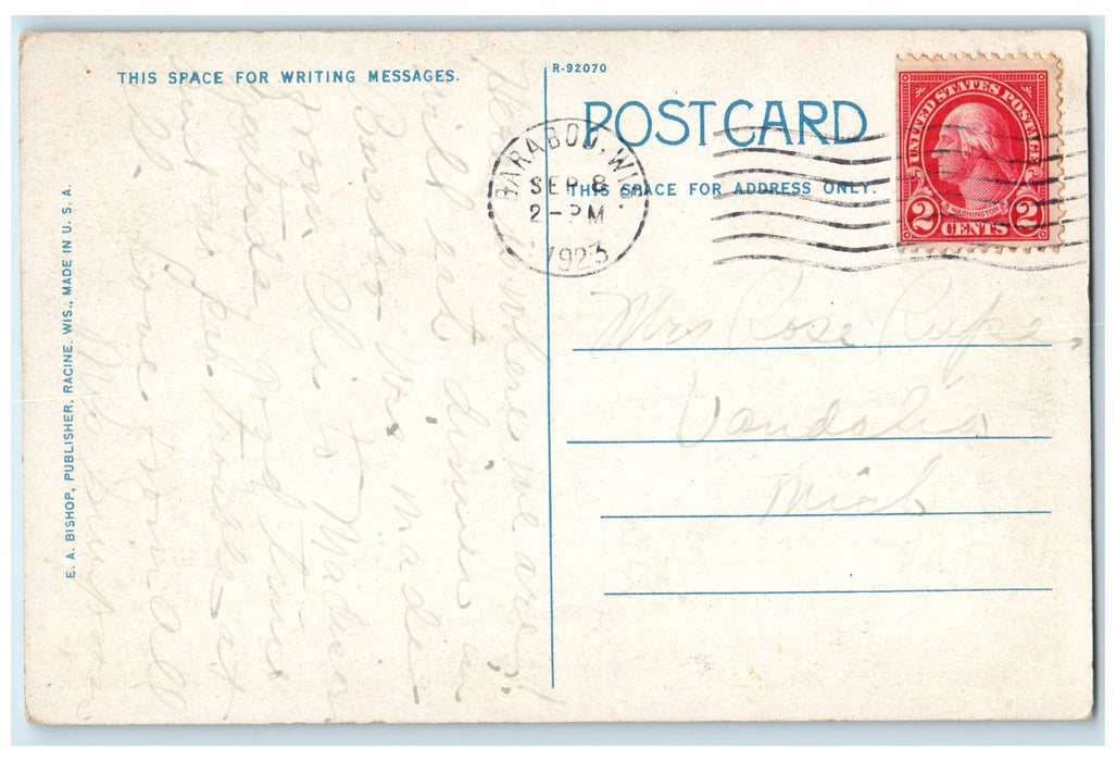 1923 East Trail Showing North End Of Lake Devil's Lake State Baraboo WI Postcard