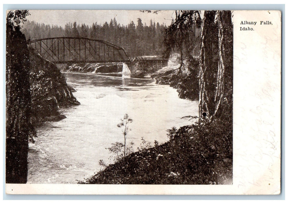 1908 Albany Falls Truss Bridge River Lake Grove Scenic Idaho ID Posted Postcard