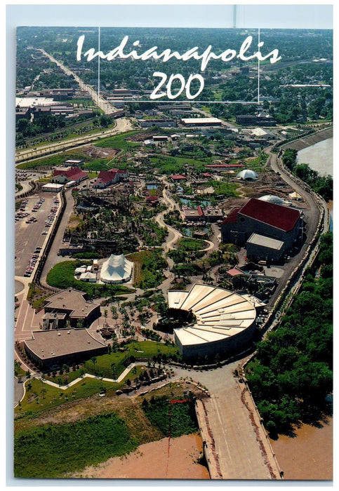c1950's Indianapolis 200 White River State Park Aerial View Indiana IN Postcard