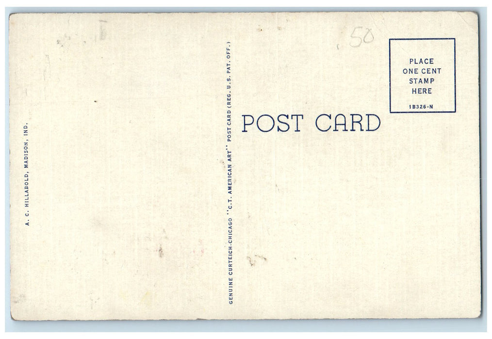 c1950 Hanging Rock On Highway 7 Cascades Water Falls Madison Indiana IN Postcard