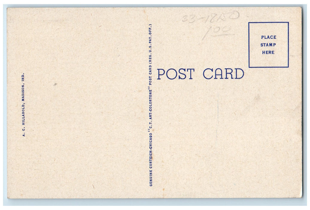 c1940's Cake Rock Clifty Falls State Park Madison Indiana IN Postcard