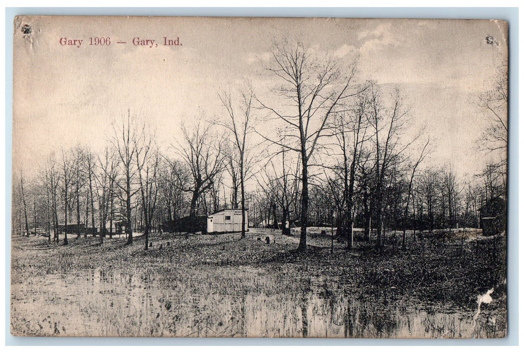 c1950's Gary 1906 Creek Trees Cottages Houses Gary Indiana IN Unposted Postcard