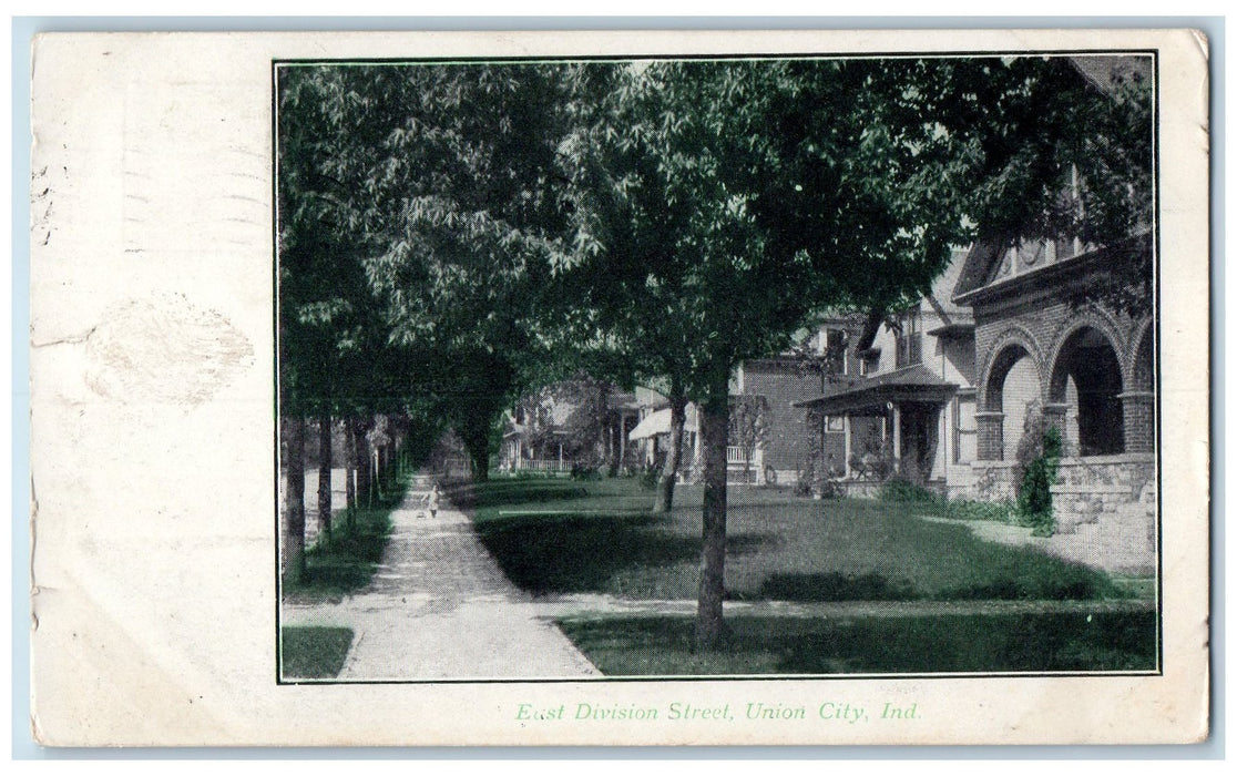 1908 East Division Street Pathways Houses Union City Indiana IN Posted Postcard