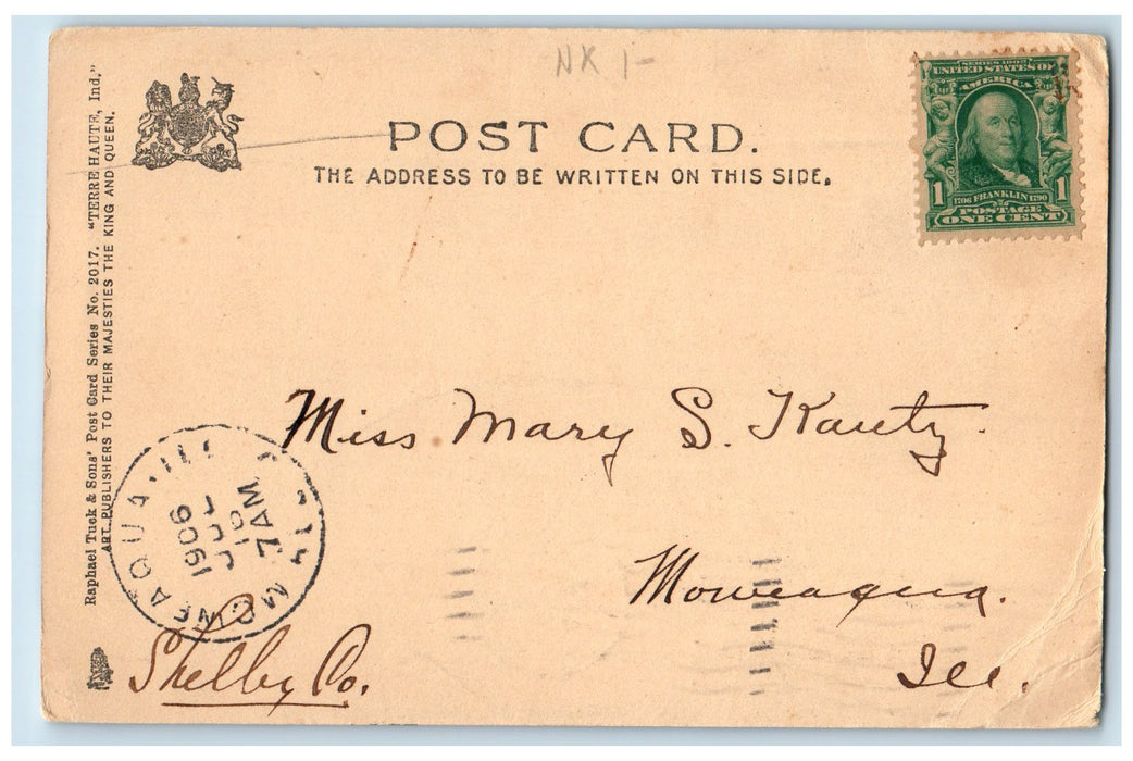 1906 Rose Polytechnic Institute School Building Terre Haute Indiana IN Postcard