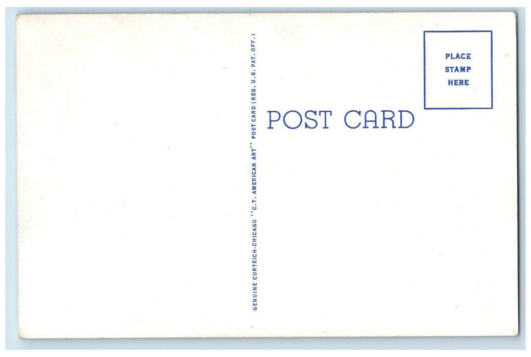c1950 Spring Mill Inn State Park Restaurant Building Flower Mitchell IN Postcard