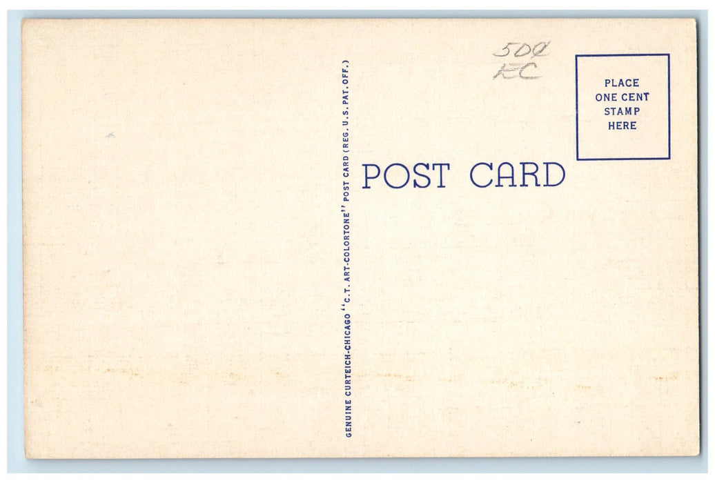 c1940 United States Post Office And Court House Terre Haute Indiana IN Postcard