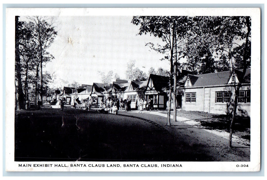 c1920 Main Exhibit Hall Santa Claus Land Houses Santa Claus Indiana IN Postcard
