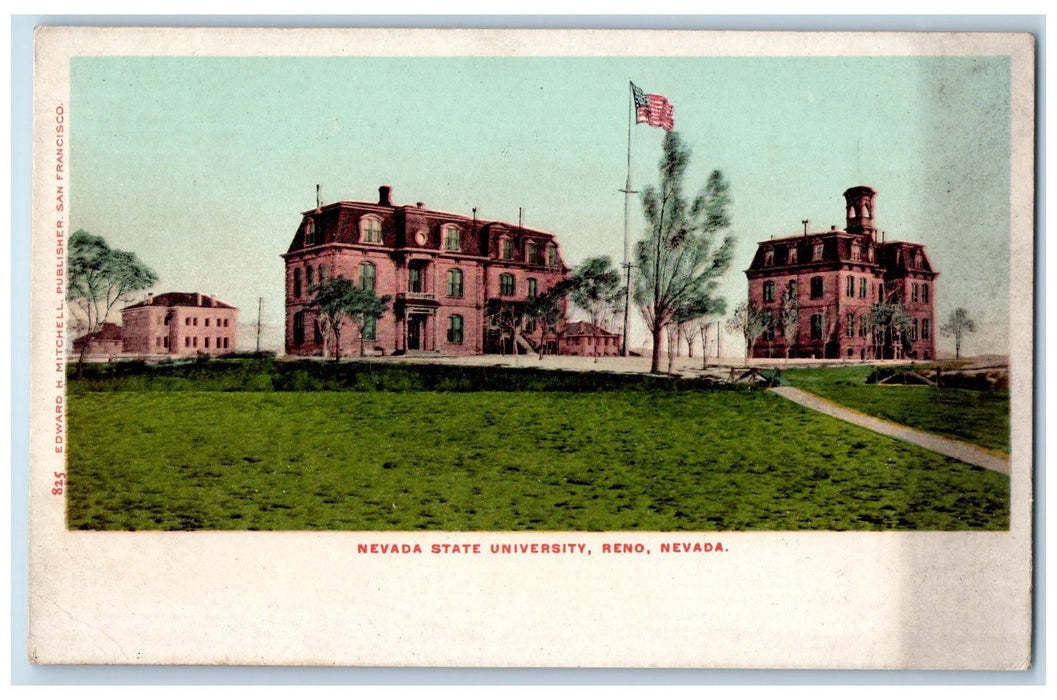 c1905 Nevada State University Building Campus Grounds Reno Nevada NV Postcard