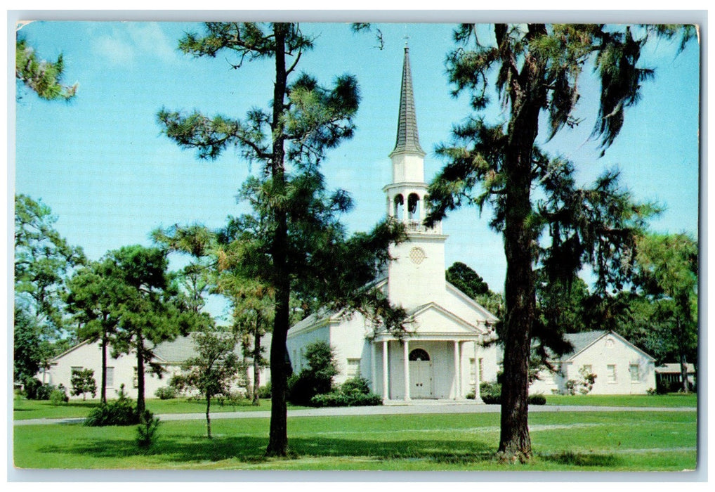 c1960s St. Simons Presbyterian Church St. Simons Island Georgia GA Tree Postcard