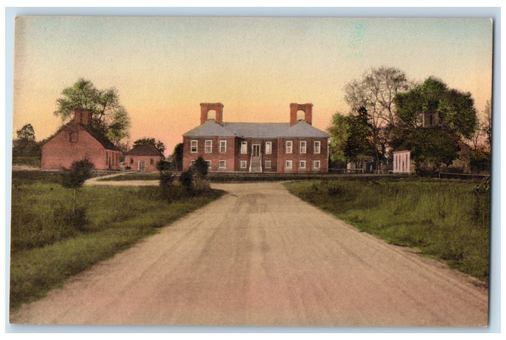 c1940s Stratford Hall Exterior Westmoreland County Virginia VA Unposted Postcard