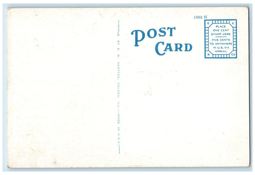 c1940s Palisades South Prospect St. Galena Illinois IL Unposted Vintage Postcard
