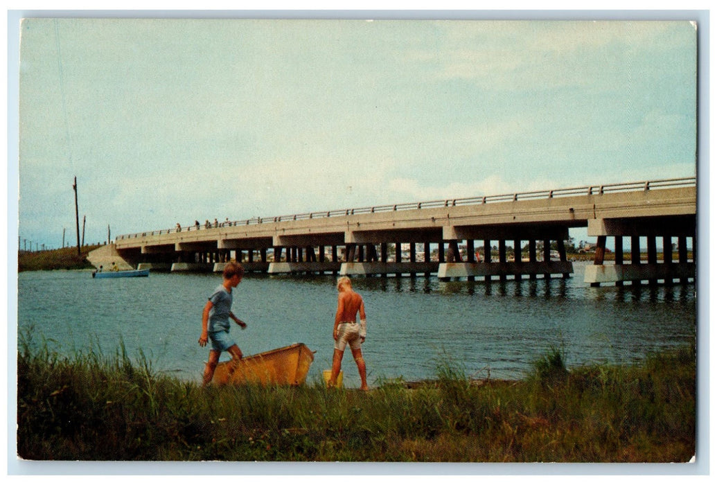 c1960s Greetings From Fenwick Island Delaware DE Adventure Beckons Boat Postcard