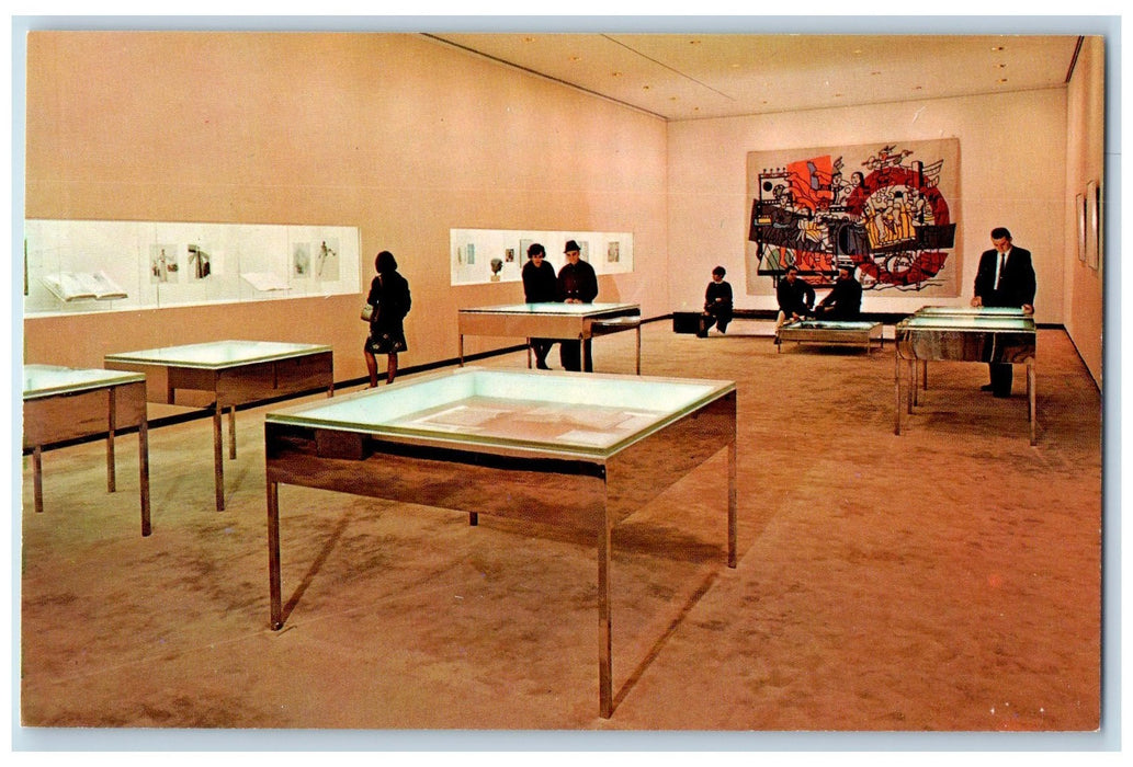 c1960s New York Public Library Vincent Astor Gallery Madison County NY Postcard