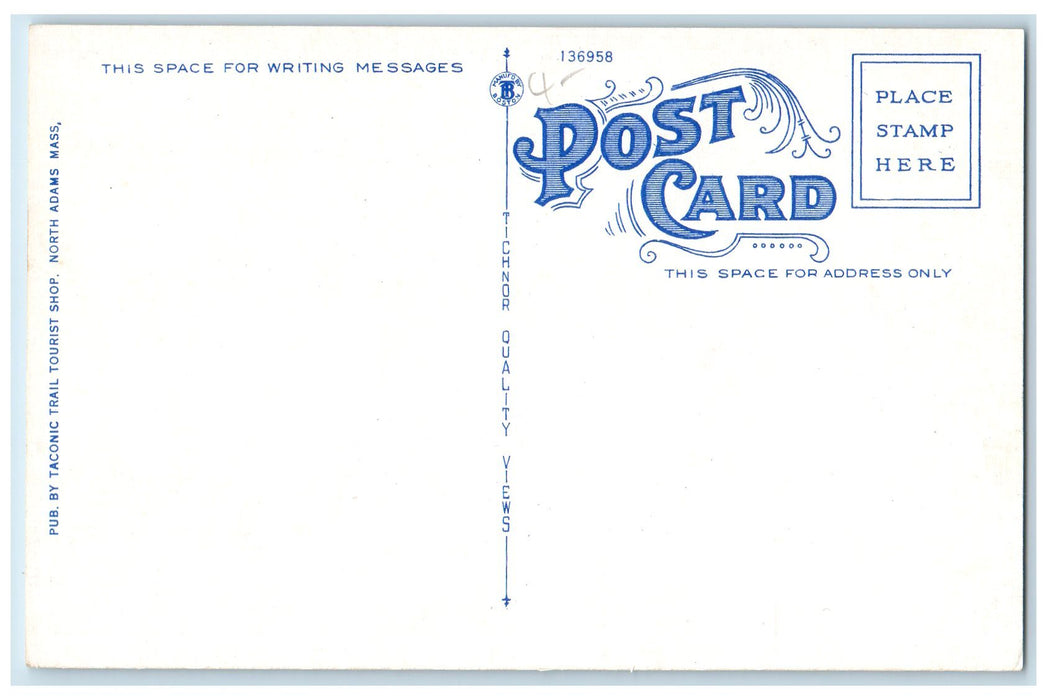c1940s Taconic Trail Connects Williamstown MA And Petersburg NY Trees Postcard