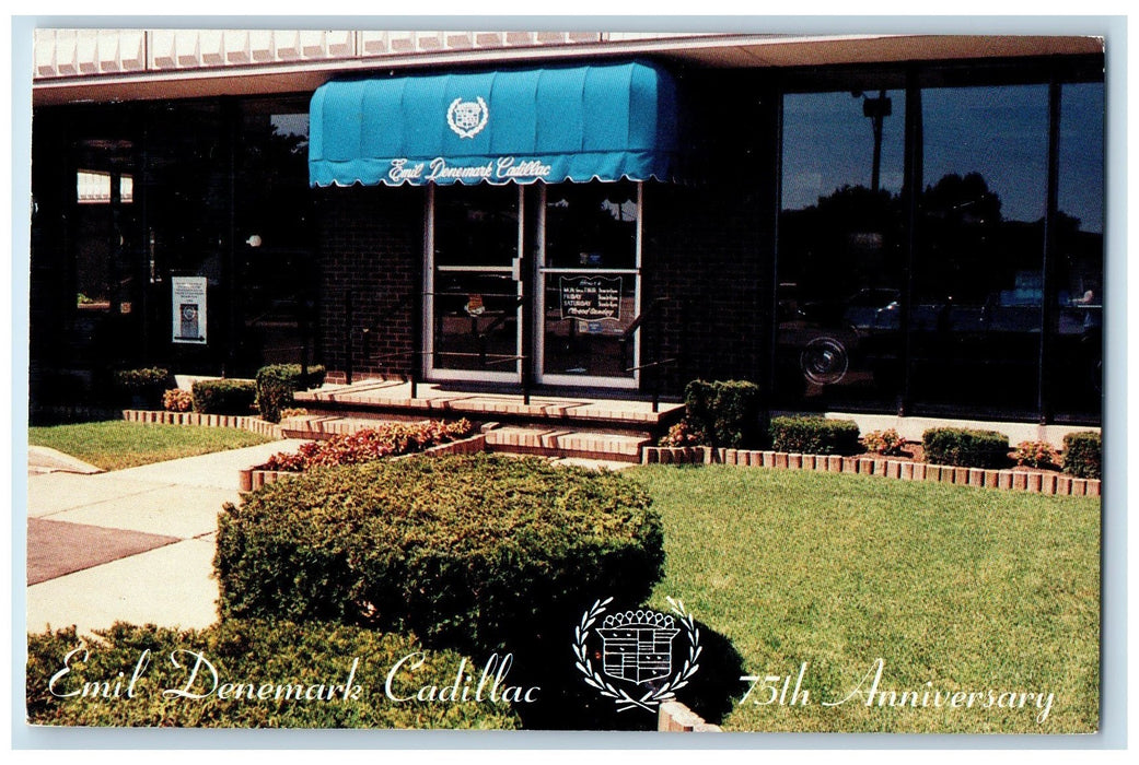 1989 Emil Denemark Cadillac 75th Anniversary Chicago Illinois IL Posted Postcard