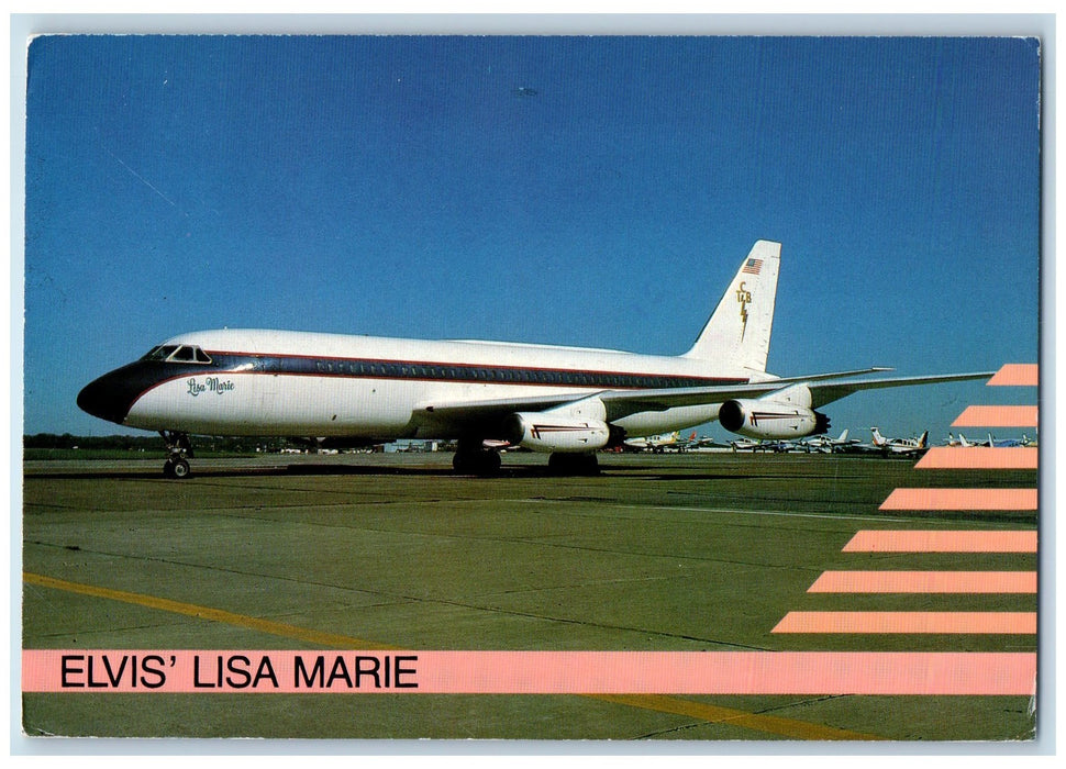 1990 Elvis' Lisa Marie Aircraft Memphis Tennessee TE Posted Vintage Postcard
