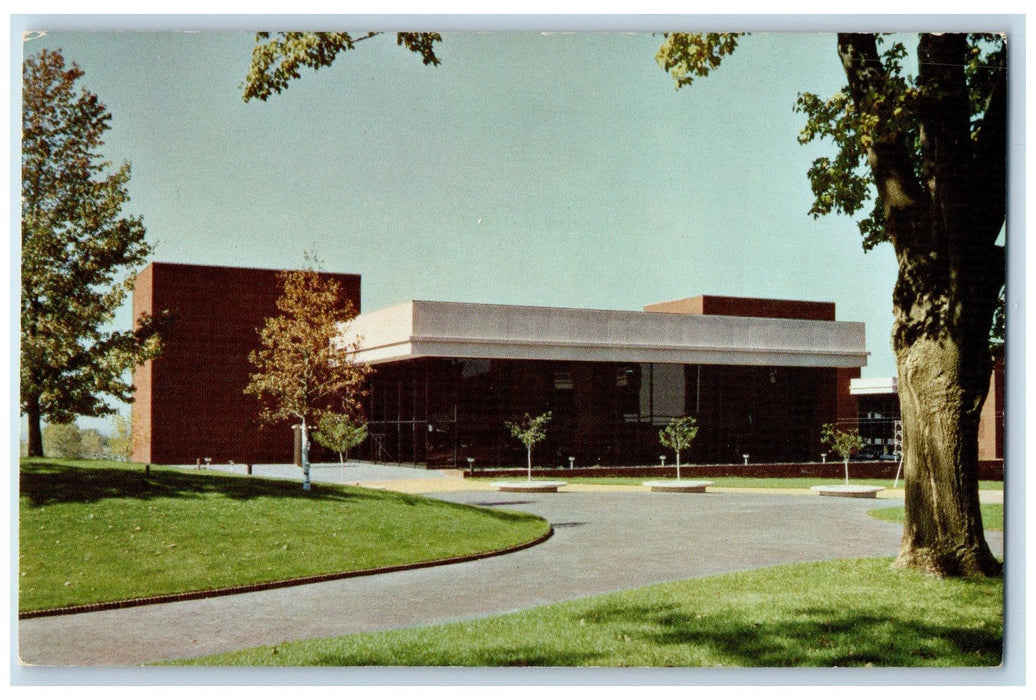 c1960s Communications Building Southern IL University Edwardsville IL Postcard