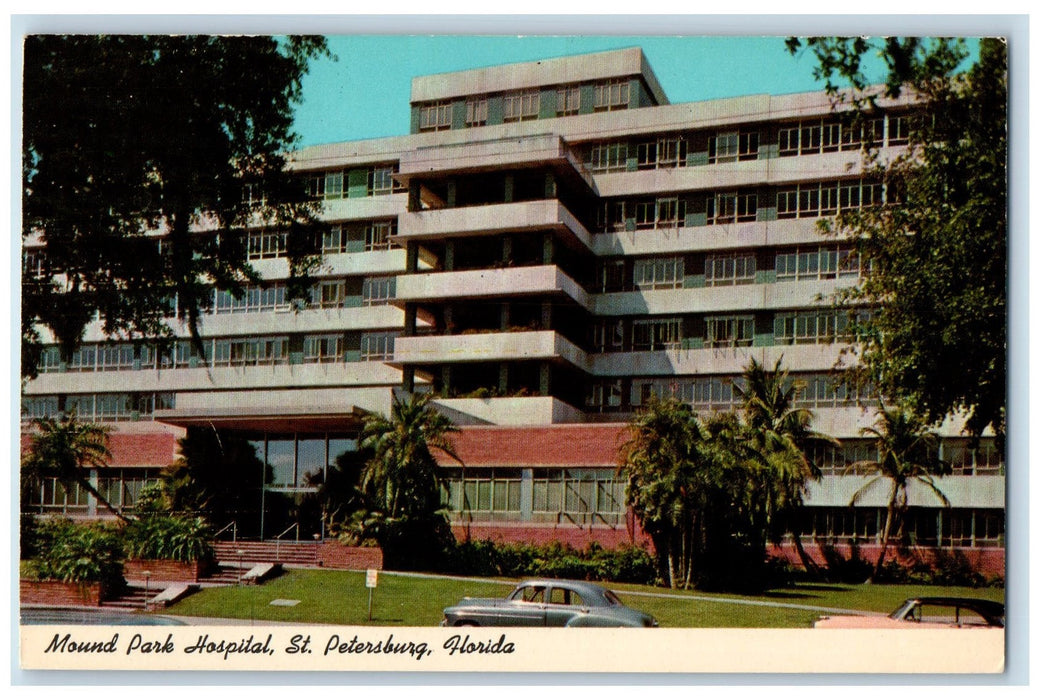 1970 Mound Park Hospital Exterior Roadside St. Petersburg Florida FL Postcard