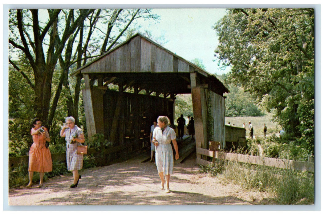 c1960s Washington #17 Mill Brach Bridge Women Belpre Ohio OH Unposted Postcard