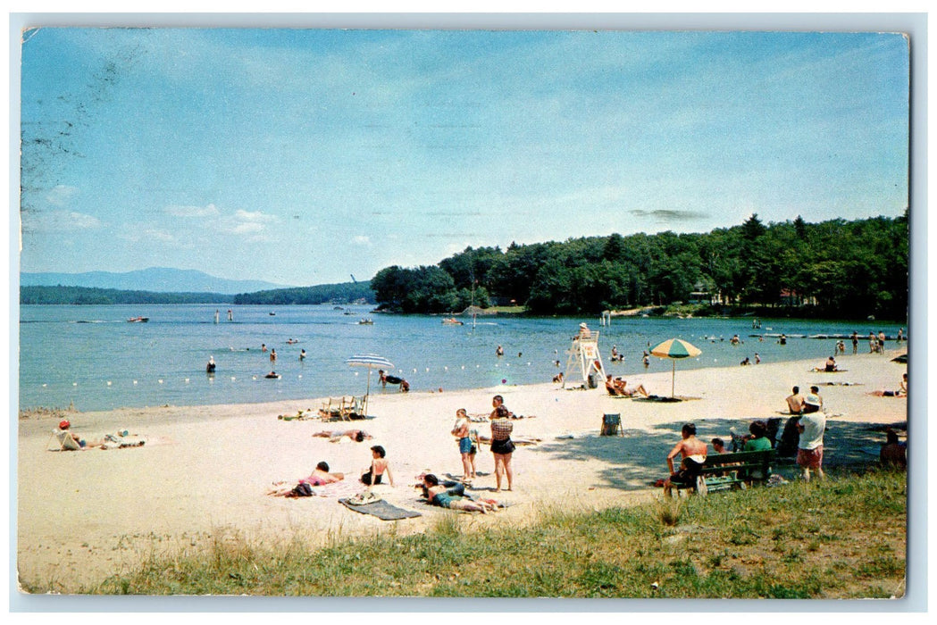 1957 Weirs Beach And Endicott Rock Lake Winnipesaukee New Hampshire NH Postcard