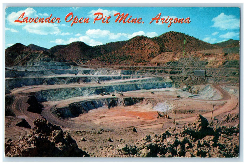 c1960s Lavender Open Pit Copper Mine Lowell Arizona AZ Unposted Vintage Postcard