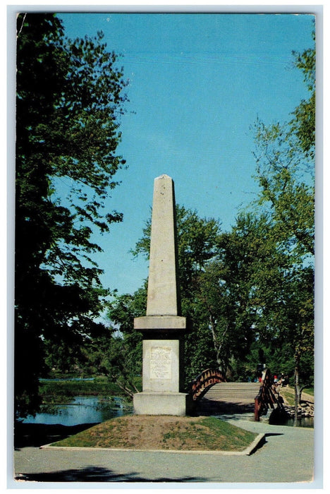 c1960s Battle Monument Scene Liberty Was Born Concord Massachusetts MA Postcard