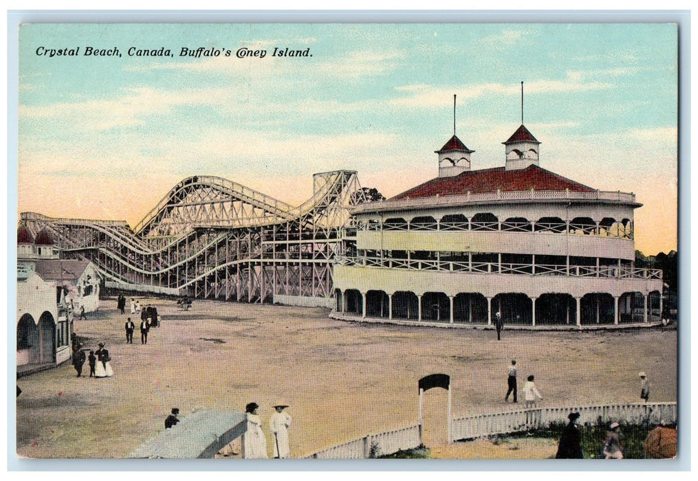 c1910s Buffalo's Coney Island Scene Crystal Beach Canada CA Unposted Postcard